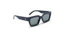 Optic Nerve Afterglow Sunglasses with a black frame and smoke lenses on a white background