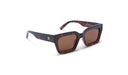 Optic Nerve Afterglow sunglasses with tortoise frame and brown lenses on a white background