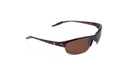 Alpine Sunglasses with a tortoise frame and brown lenses on a white background