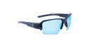 Optic Nerve Durango HYDROGLARE™ Sunglasses with a black frame, smoke lenses, and a blue mirror on a white background