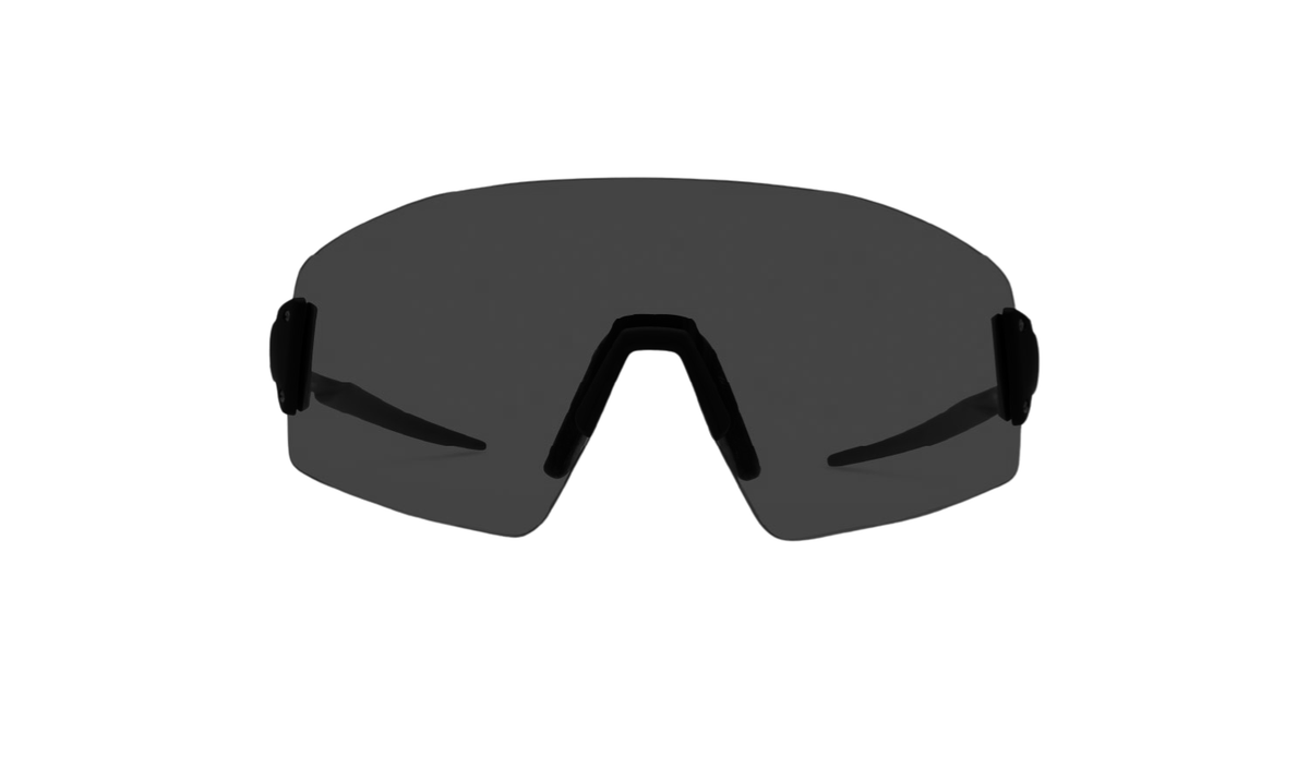 FixieBLAST Photochromic sunglasses with their lens transitioned to dark.
