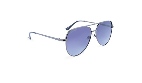Optic Nerve Flatscreen Sunglasses with a gunmetal frame and a smoke lens on a white background