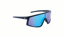 Optic Nerve Gravel Cat Sunglasses with a black frame, smoke lens, and a green mirror on a white background