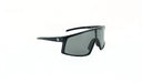 Optic Nerve Gravel Kid sunglasses with a black frame and a smoke lens on a white background