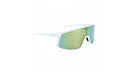 Optic Nerve Gravel Kid sunglasses with a white frame, smoke lens, and a pink mirror on a white background