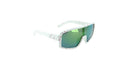 Optic Nerve Kids Nice Kitty sunglasses with a white frame and smoke lens on a white background