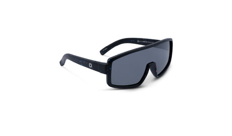 Optic Nerve Kids Nice Kitty sunglasses with a black frame and smoke lens on a white background