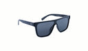 Optic Nerve Mojo Filter Sunglasses with a black frame and a smoke lens on a white background