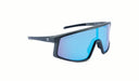 Optic Nerve Stone Cat HYDROGLARE Sunglasses with a gray frame, smoke lens, and a blue mirror on a white background