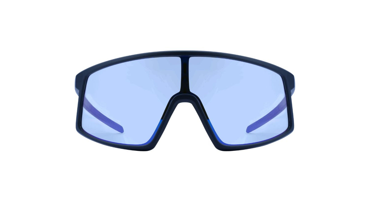 Stone Cat Photochromic sunglasses with its lens tinted dark.