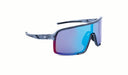 Optic Nerve Vapor Trail Sunglasses with a gray frame, smoke lens, and a green mirror on a white background
