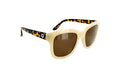 Optic Nerve Baby Doe sunglasses with a tortoise frame and brown lenses on a white background
