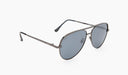 Optic Nerve Flatscreen sunglasses with a black frame and smoke lenses on a white background