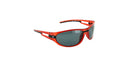 Optic Nerve Kids Homerun sunglasses with an apricot frame and smoke lenses on a white background