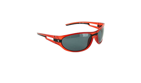Optic Nerve Kids Homerun sunglasses with an apricot frame and smoke lenses on a white background