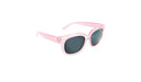 Optic Nerve Kids Tart sunglasses with a sparkly pink frame and smoke lenses on a white background