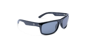 Optic Nerve Timberline sunglasses with a black frame and smoke lenses on a white background.