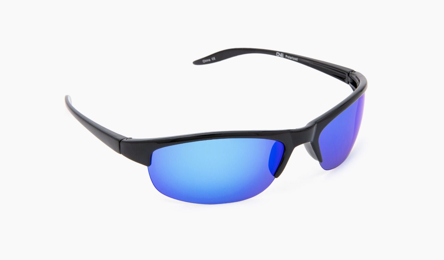 Polarized Sport Wrap Half Rimless Sunglasses